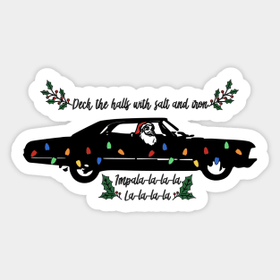 Supernatural Impala Christmas Sticker